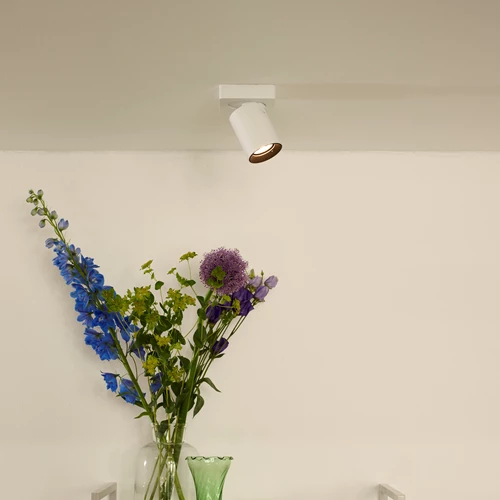 Lucide NIGEL - Ceiling spotlight - LED Dim to warm - GU10 - 1x5W 2200K/3000K - White - atmosphere 1